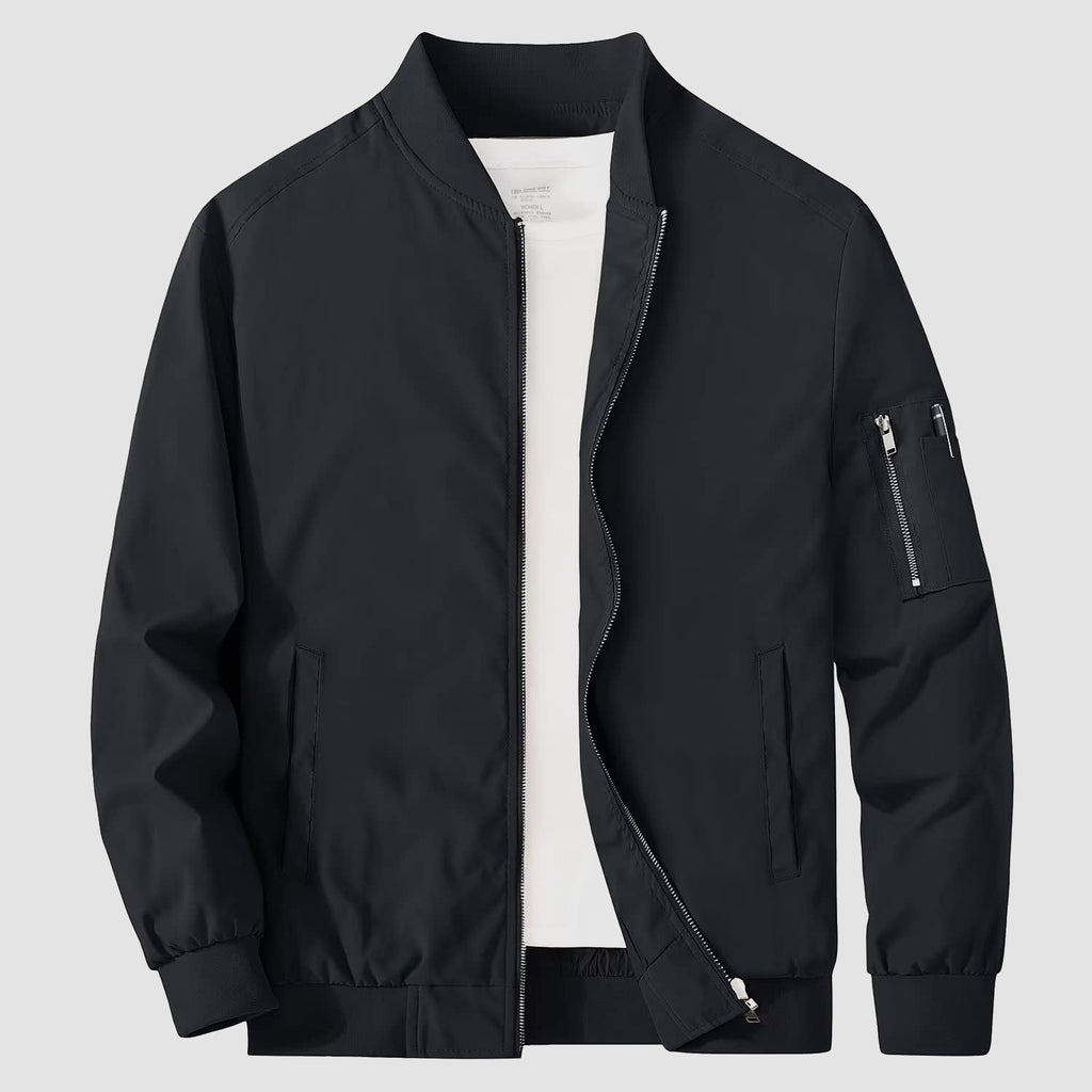 Men's Jacket Lightweight Windbreaker Bomber Jacket Windproof Casual Jacket Outwear