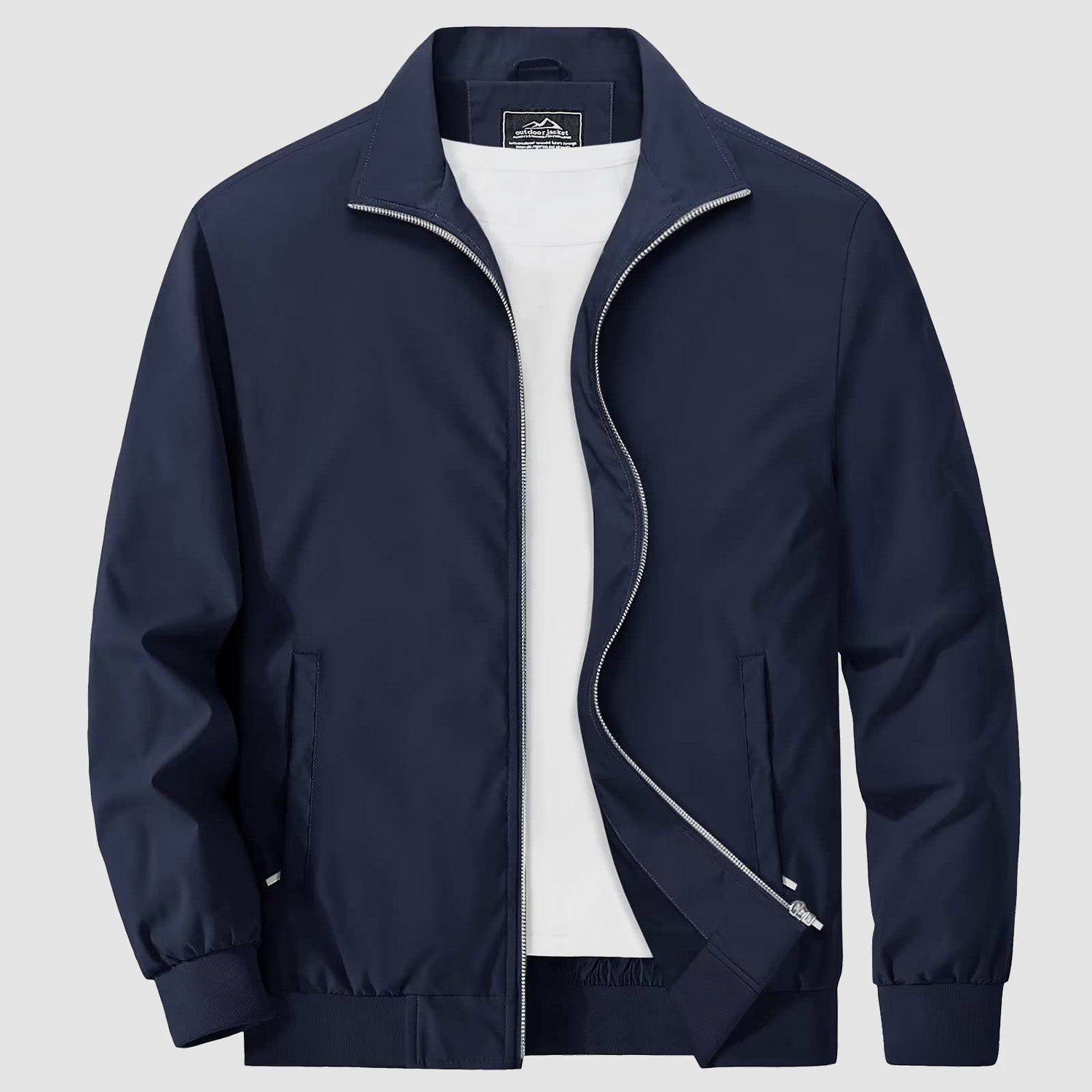 Men's Jacket Stand Collar Lightweight Windproof Outwear Windbreaker for  Spring