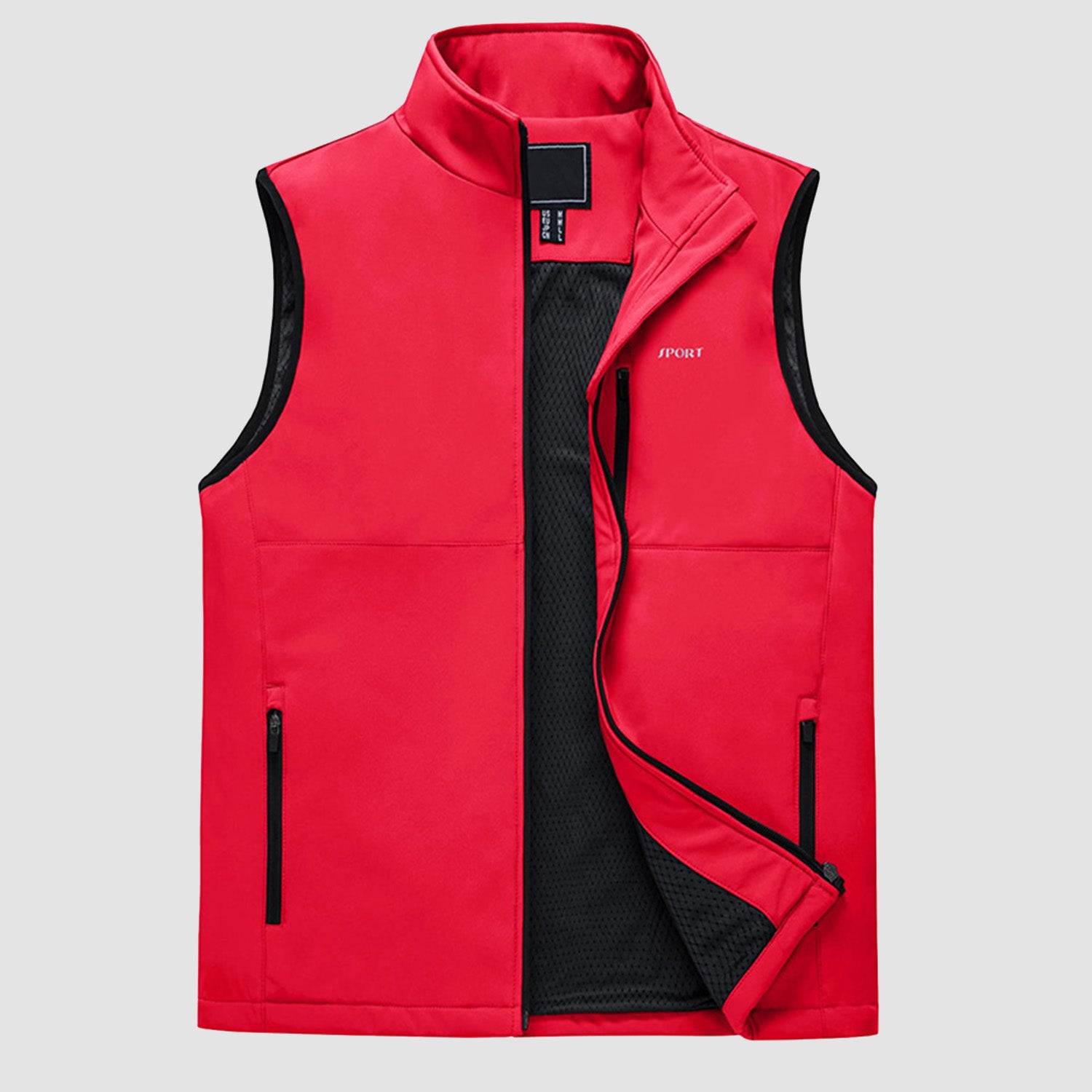 Men's Lightweight Vest Windproof Sleeveless Jacket Outdoor Hiking Camping Fishing Photography Gilet with Zip Pockets