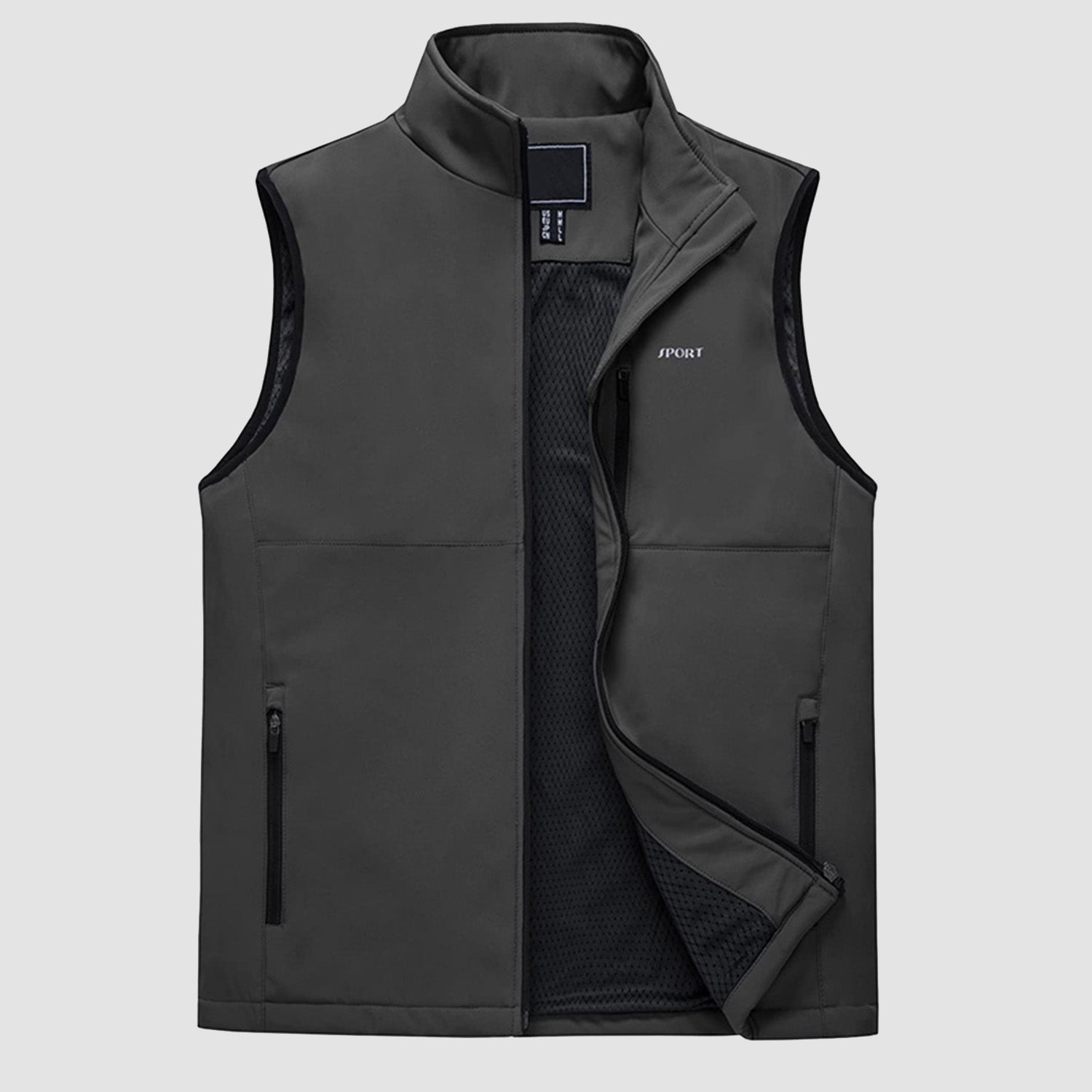 Zip up sleeveless discount vest