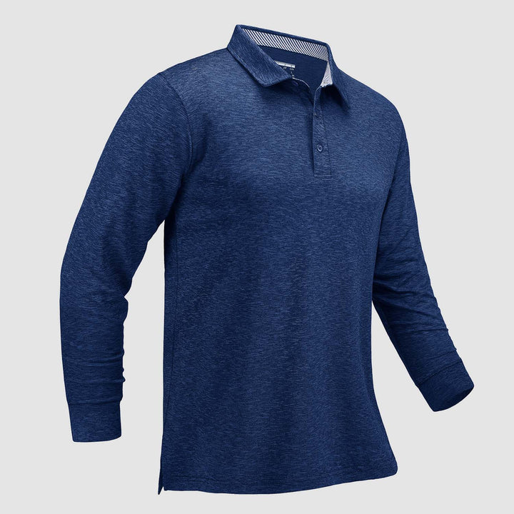 Men's Long Sleeve Golf Polo Shirt Quick Dry - MAGCOMSEN