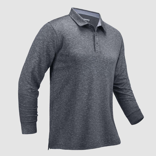 Men's Long Sleeve Golf Polo Shirt Quick Dry