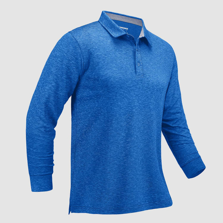 Men's Long Sleeve Golf Polo Shirt Quick Dry - MAGCOMSEN