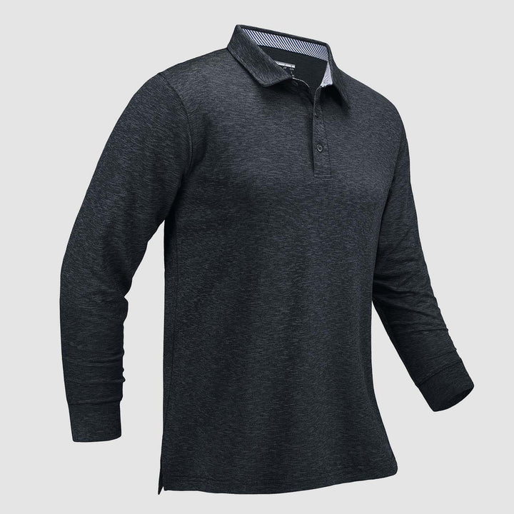 Men's Long Sleeve Golf Polo Shirt Quick Dry - MAGCOMSEN