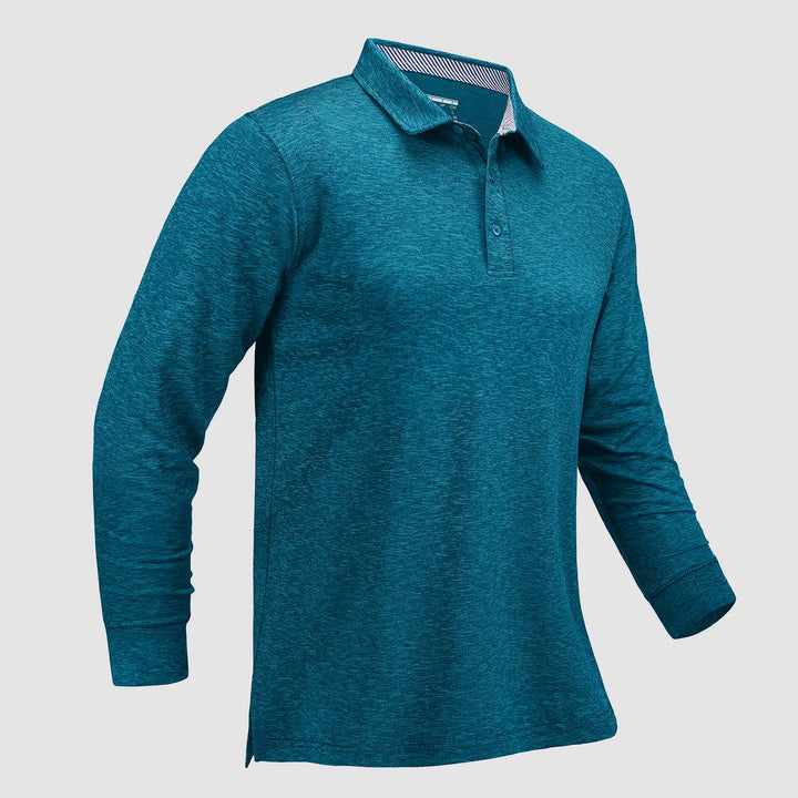 Men's Long Sleeve Golf Polo Shirt Quick Dry - MAGCOMSEN