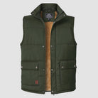 Men's Outerwear Vests Sleeveless Winter Stand Collar Padded Vest Warm Fleece Lined