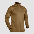 Men's Polo Shirt with Front Zip Tactical Shirts Performance Long Sleeve Golf Shirt