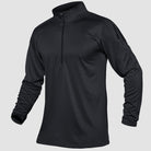 Men's Polo Shirt with Front Zip Tactical Shirts Performance Long Sleeve Golf Shirt
