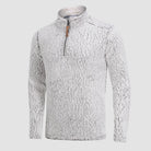 Men's Sherpa Pullover Sweater 1/4 Zip Fuzzy Ultra Soft Fleece Jacket with Pockets for Winter