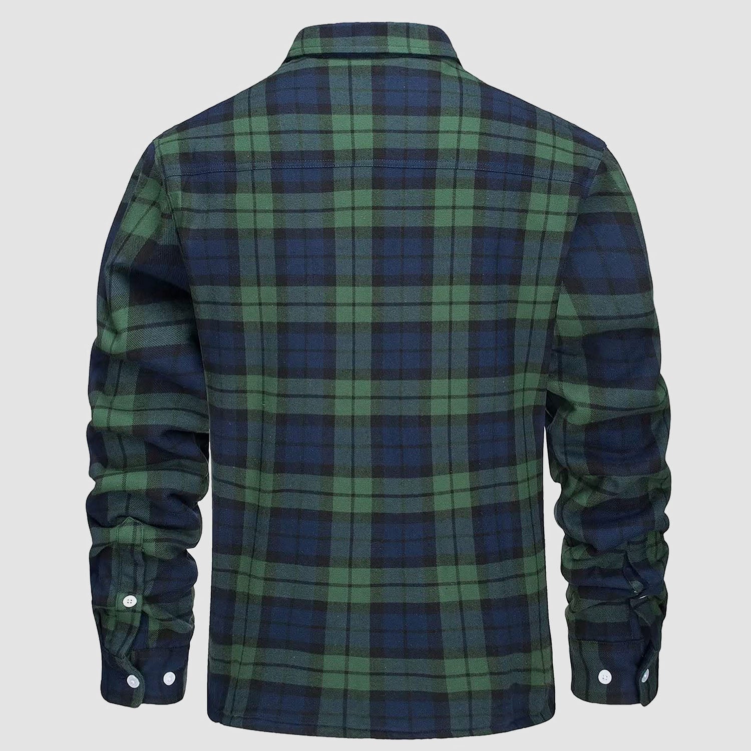 Green & Black Plaid Flannel Shirt for Men