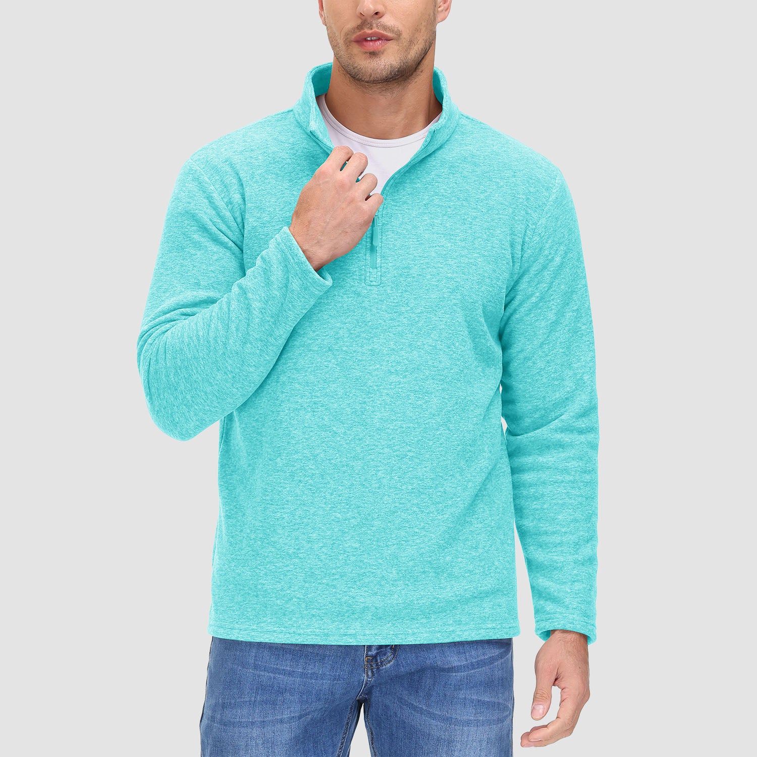 Men's 1/4 Zip Pullover Shirt Long Sleeve Sweatshirts