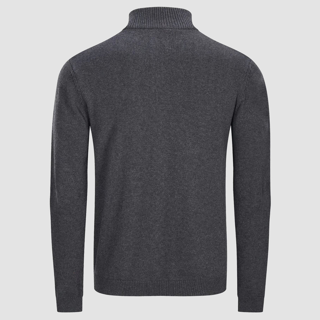Men's Sweaters Casual Knitted Turtleneck Pullover with 1/4 Zip