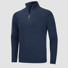 Men's Sweaters Casual Knitted Turtleneck Pullover with 1/4 Zip
