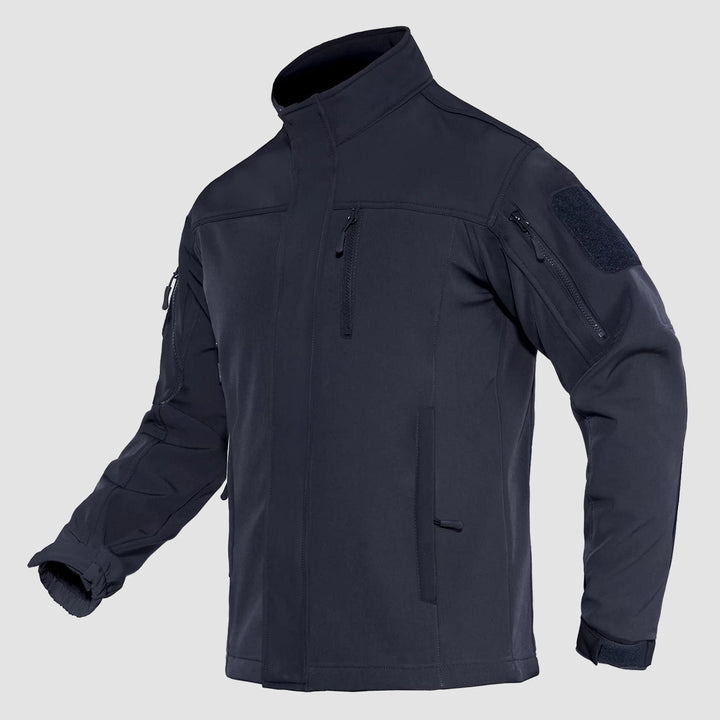 Men's Tactical Jacket Water-Resistant 6 Pockets Softshell Fleece Lining Hiking Winter Jacket