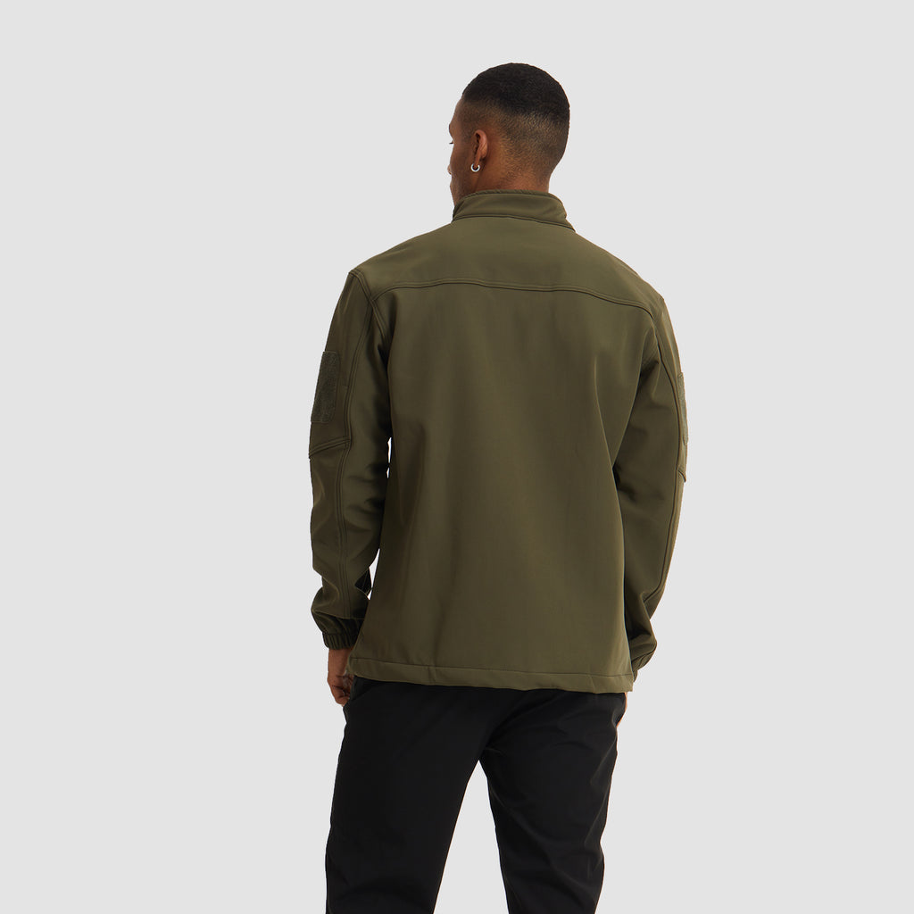 Men's Tactical Jacket Water-Resistant 6 Pockets Softshell Fleece Lining Hiking Winter Jacket