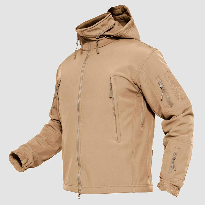 Men's Tactical Jacket Winter Snow Ski Jacket Water Resistant Softshell Fleece Lined Winter Coats Multi-Pockets