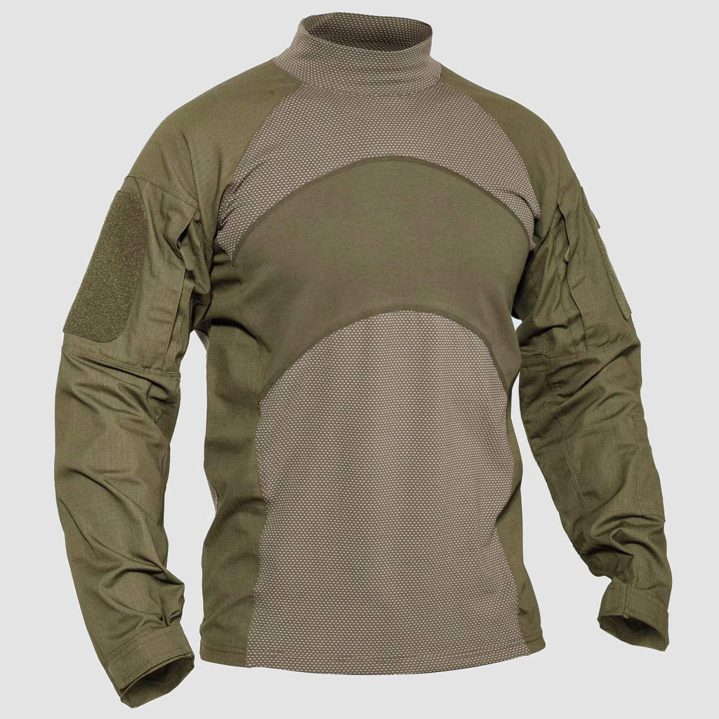Men's Tactical Shirts Long Sleeve Military Combat Shirts with Pockets
