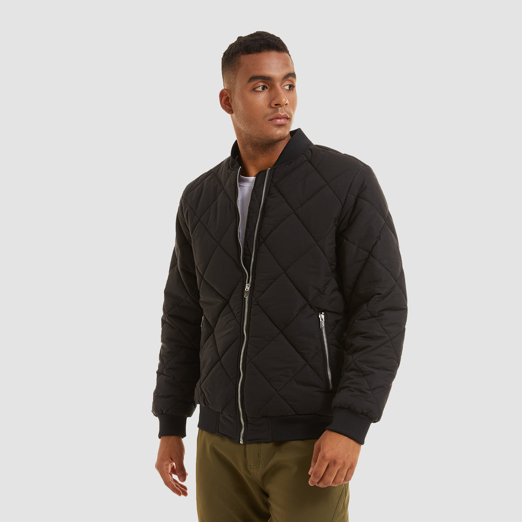 Men's Winter Bomber Jacket Outerwear with Zipper Pockets Thicken Warm Windbreaker Coats
