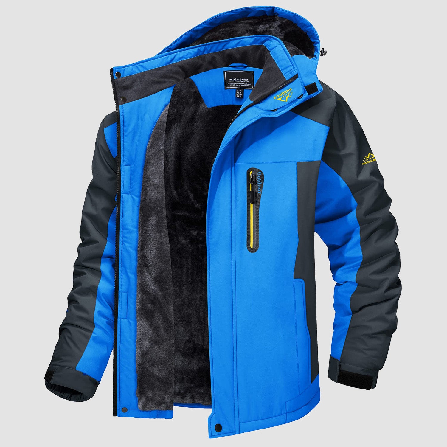 Men's Fleece Lined Parka Coats Water Resistant Winter Snow Jacket