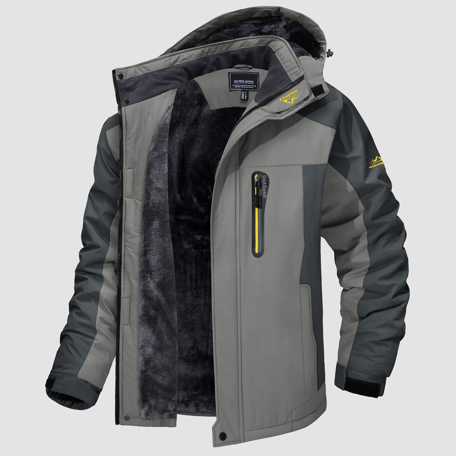 Men's Fleece Lined Parka Coats Water Resistant Winter Snow Jacket –  MAGCOMSEN