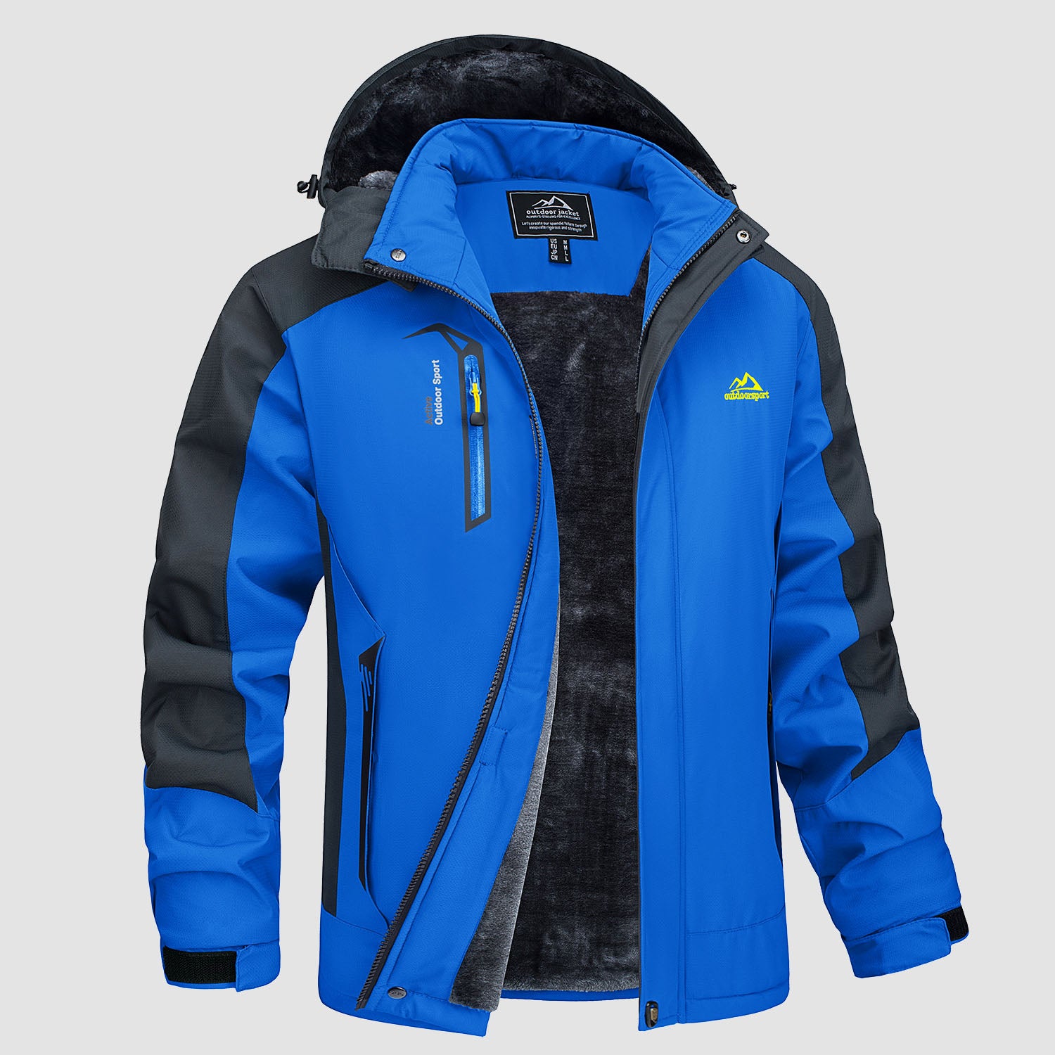 Men's Warm Fleece Jackets Waterproof Snow Parka Coats – MAGCOMSEN