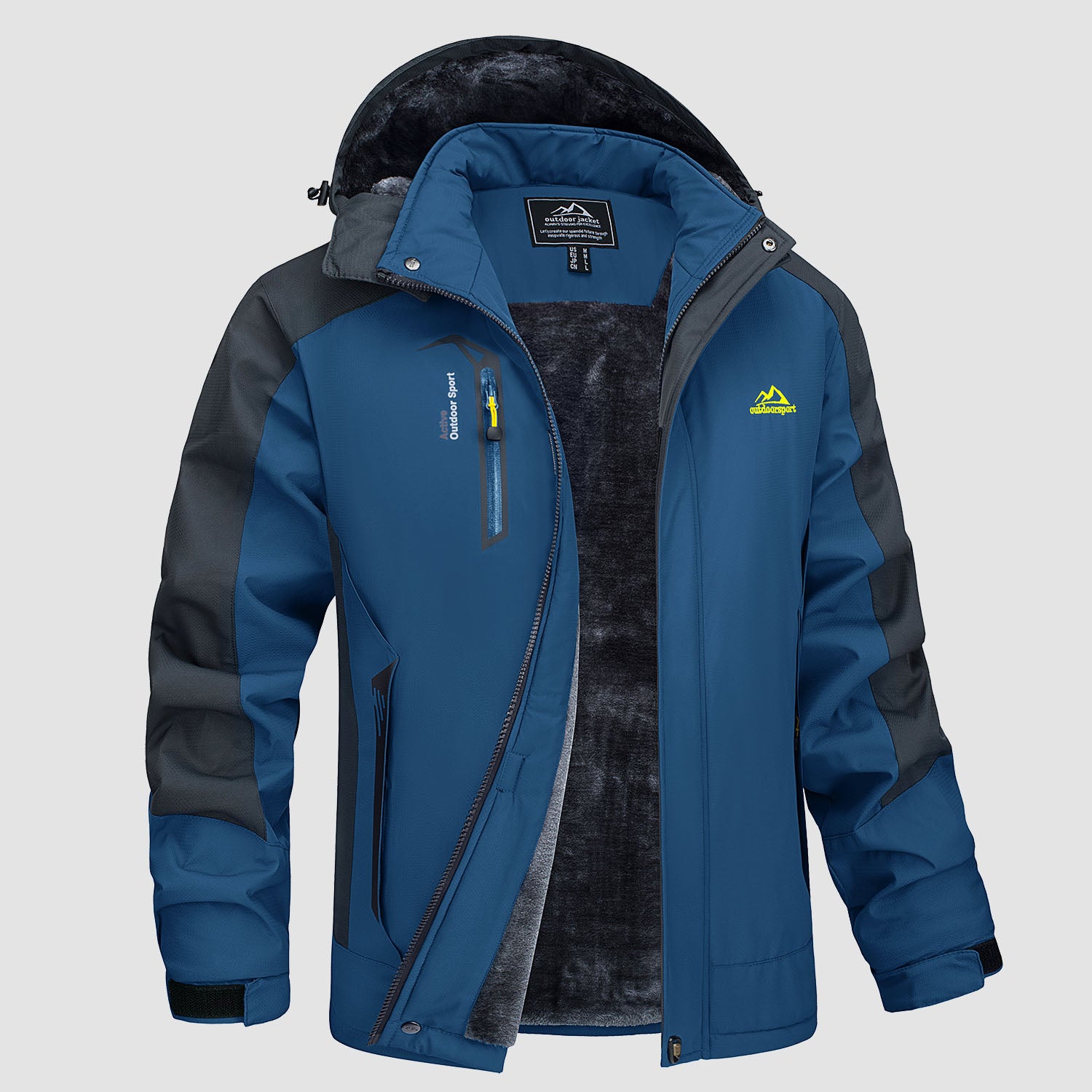 Snowbaord Jacketmen's Waterproof Ski Jacket - Windproof Fleece Parka For  Winter Sports
