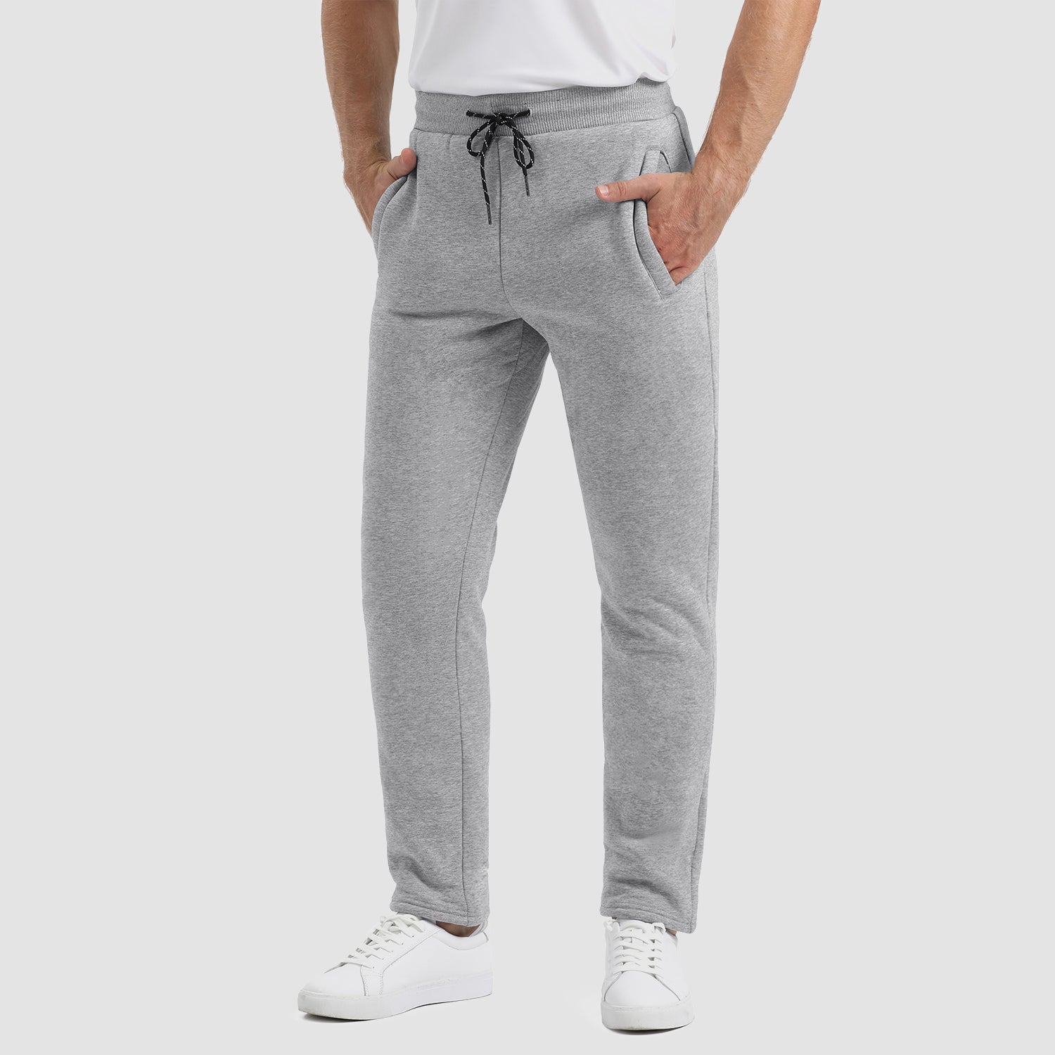 Mens Winter Casual Fleece Lined Pants Thick Warm Loose Long Outdoor Trousers  New | eBay