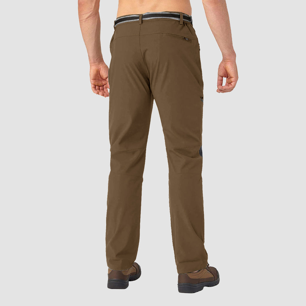 Men's Winter Pants Fleece Lined Ski Snow Pants Water Resistant with 4 Zip Pockets