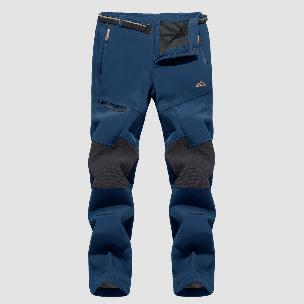 Men's Winter Pants Fleece Lined Ski Snow Pants Water Resistant with 4 Zip Pockets