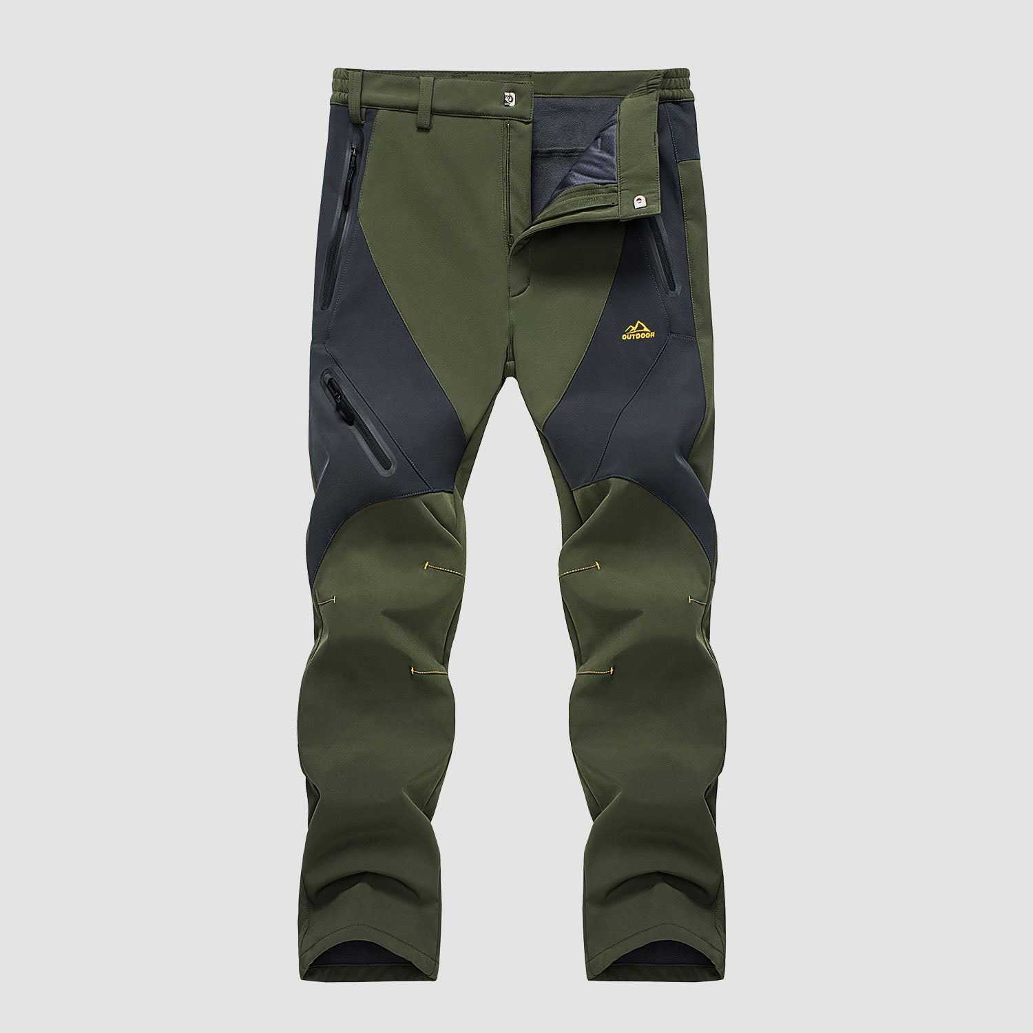 Men's Winter Pants Snow Pants Fleece Lined Water Resistant with 4 Zip Pockets Skiing Pants