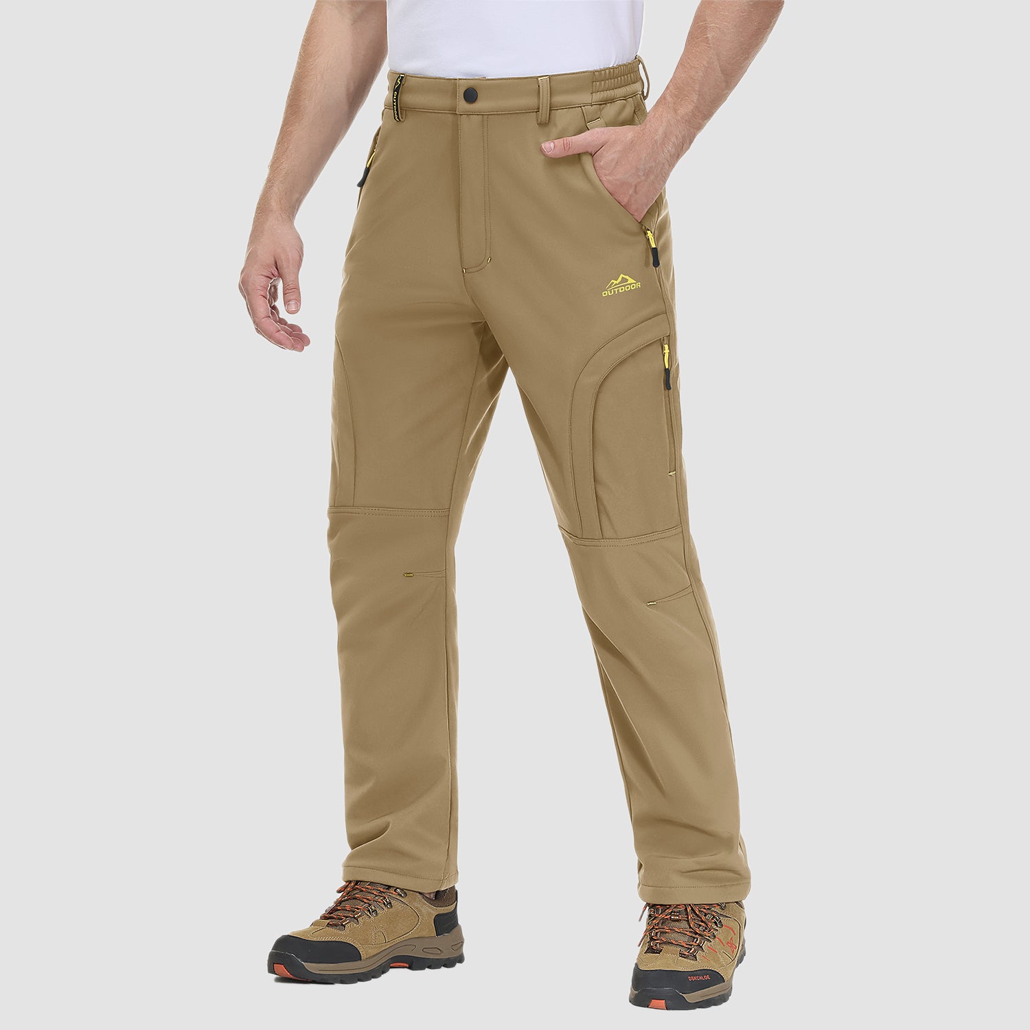Men's Winter Pants with 5 Zip Pockets Snow Ski Pants Fleece Lined Wate –  MAGCOMSEN