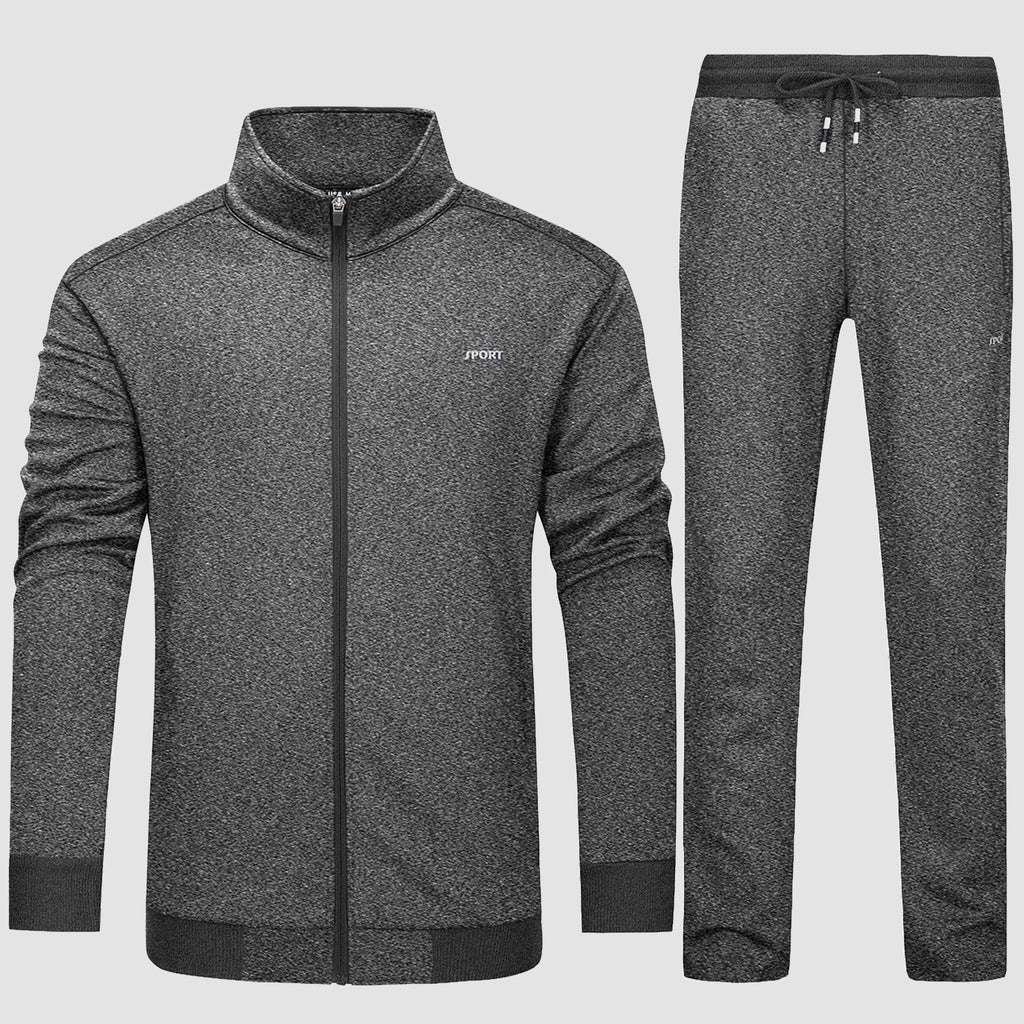 Mens Athletic Sweatsuit 2 Piece Tracksuit Casual Workout Jogging Sets Full Zip