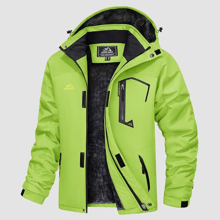 Men's Winter Jacket Water Repellent Ski Snow Jacket Warm Fleece Coat