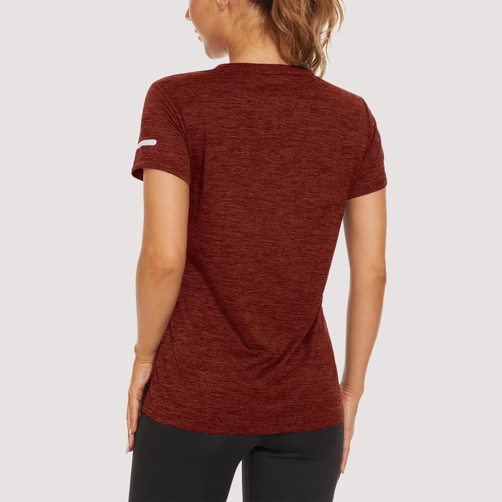 Women's Running T-Shirts Quick Dry with Reflective Strips Tee Shirts