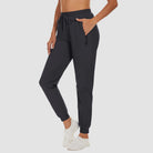 Women's Athletic Pants Lightweight Stretch Casual Pants Running Gym Workout Yoga Pants with Zipper Pockets