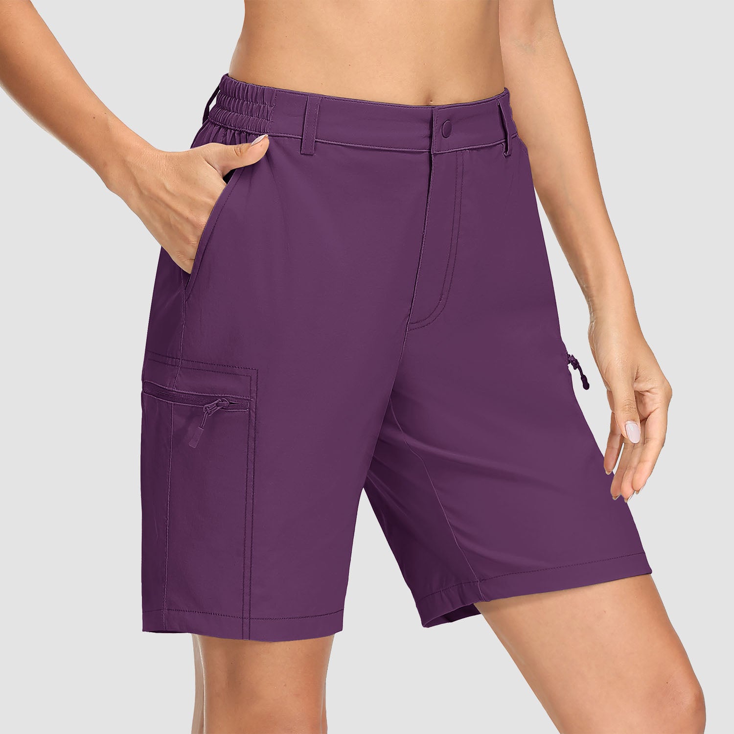 Women's Hiking Shorts with 5 Pockets Water-Resistant Ripstop Cargo Shorts Quick Dry