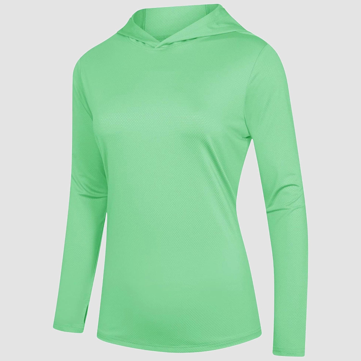 Women's Hoodie Shirts UPF 50+ Sun Protection Long Sleeve UV Shirt Fishing Hiking Athletic Shirts with Thumb Hole, Mint / S