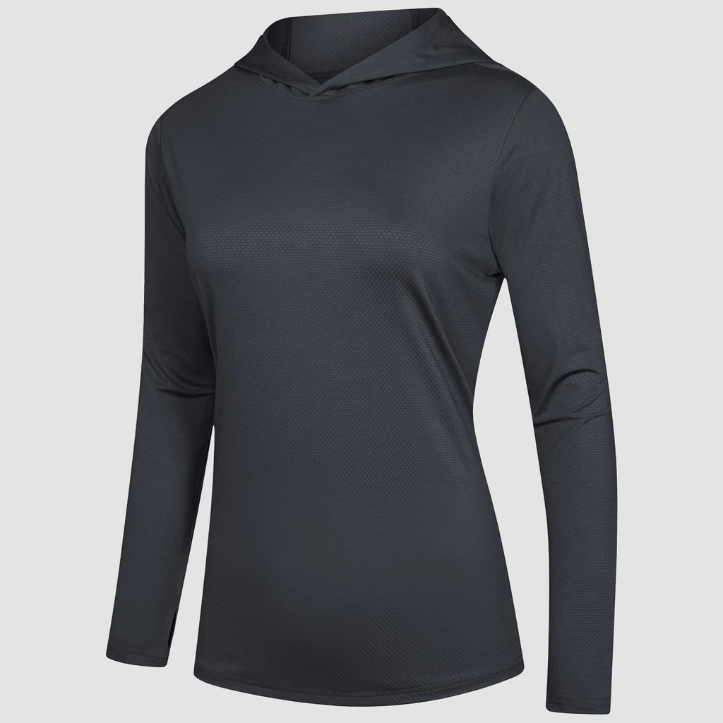 Women's Hoodie Shirts UPF 50+ Sun Protection Long Sleeve UV Shirt Fishing Hiking Athletic Shirts with Thumb Hole