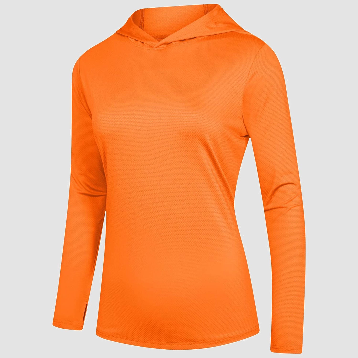 Women's Hoodie Shirts UPF 50+ Sun Protection Long Sleeve UV Shirt Fishing Hiking Athletic Shirts with Thumb Hole, Pale Blue / L