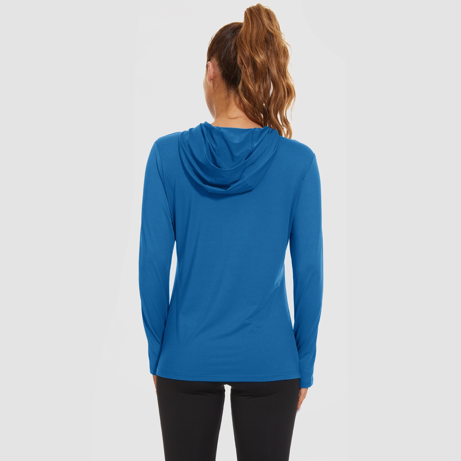 Women's Hoodie Shirts UPF 50+ Sun Protection Long Sleeve UV Shirt Fishing Hiking Athletic Shirts with Thumb Hole, Light Grey / M