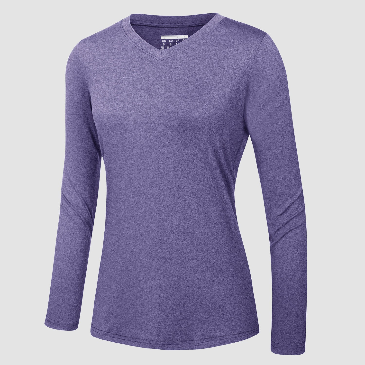 Women's Long Sleeve Shirt V Neck SPF Shirts UPF 50+ Quick Dry Workout Hiking Tee Shirts Rashguard, Jade Green / M
