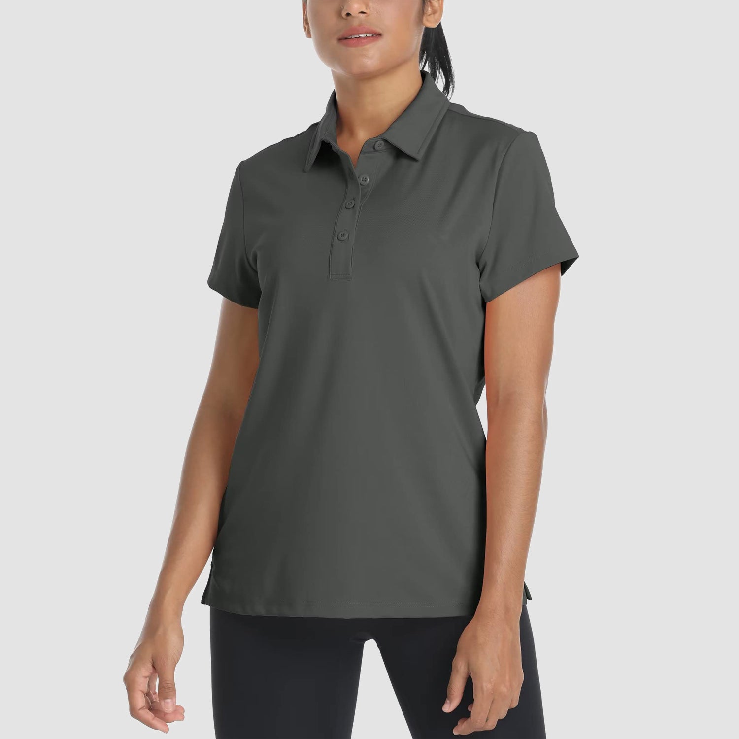 Women's Polo Shirts 4 Buttons Casual T-Shirts Quick Dry Short Sleeve Golf Shirt
