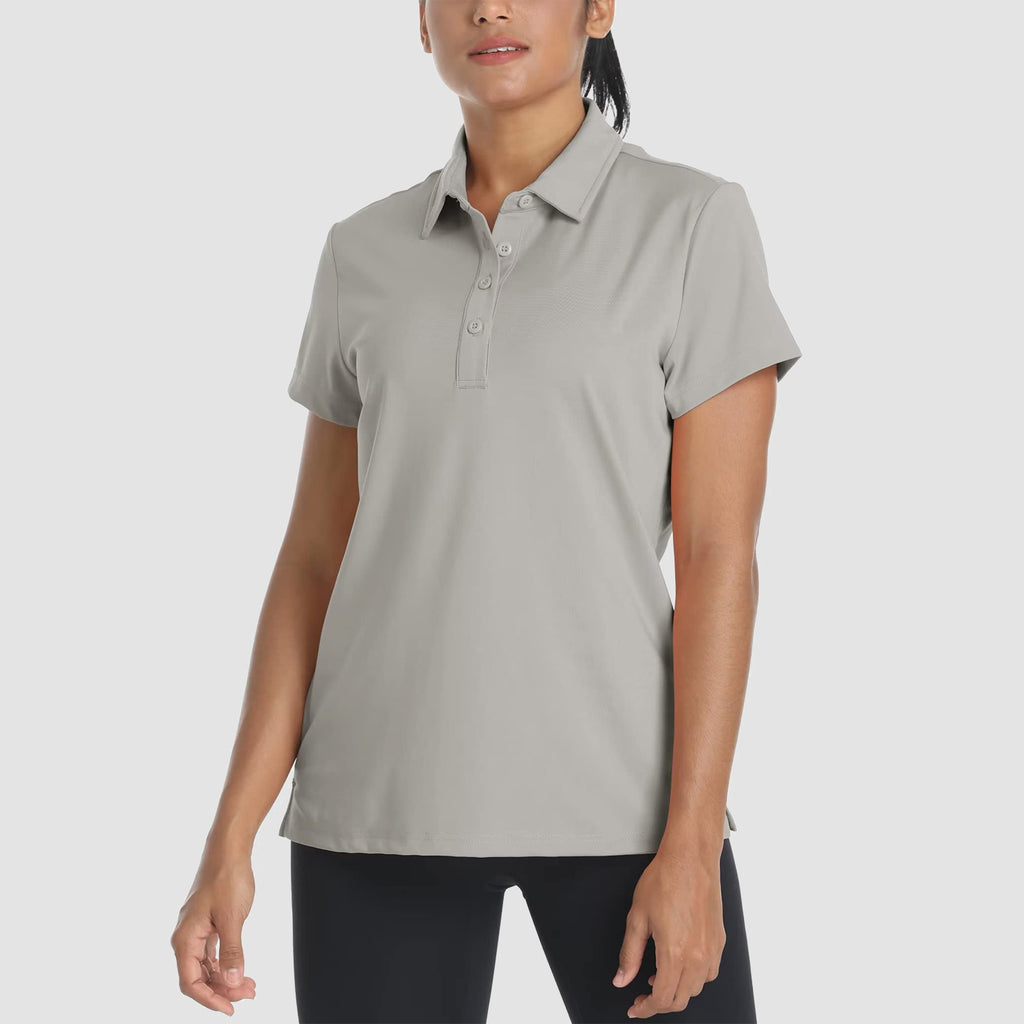 Women's Polo Shirts 4 Buttons Casual T-Shirts Quick Dry Short Sleeve Golf Shirt