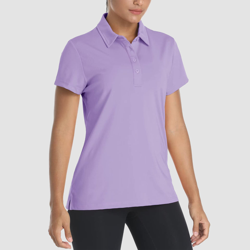 Women's Polo Shirts 4 Buttons Casual T-Shirts Quick Dry Short Sleeve Golf Shirt