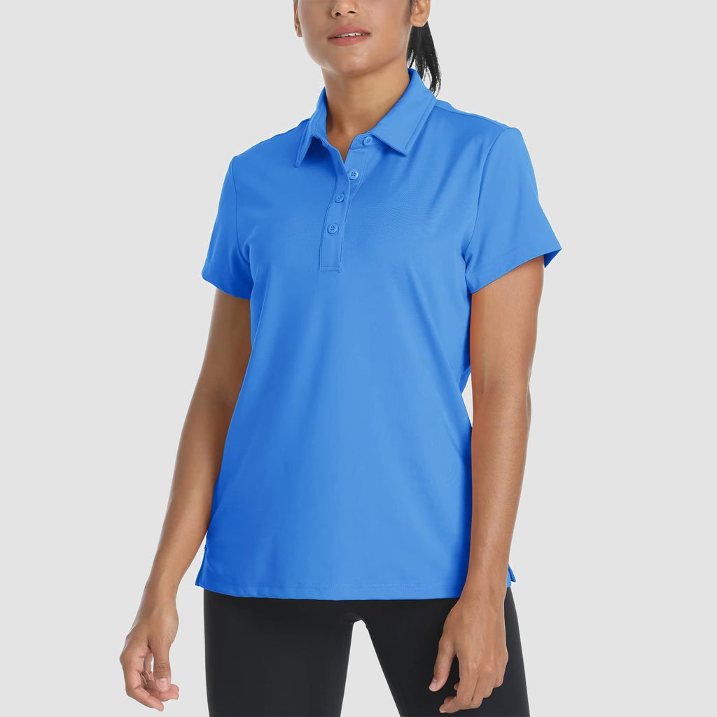 Women's Polo Shirts 4 Buttons Casual T-Shirts Quick Dry Short Sleeve Golf Shirt