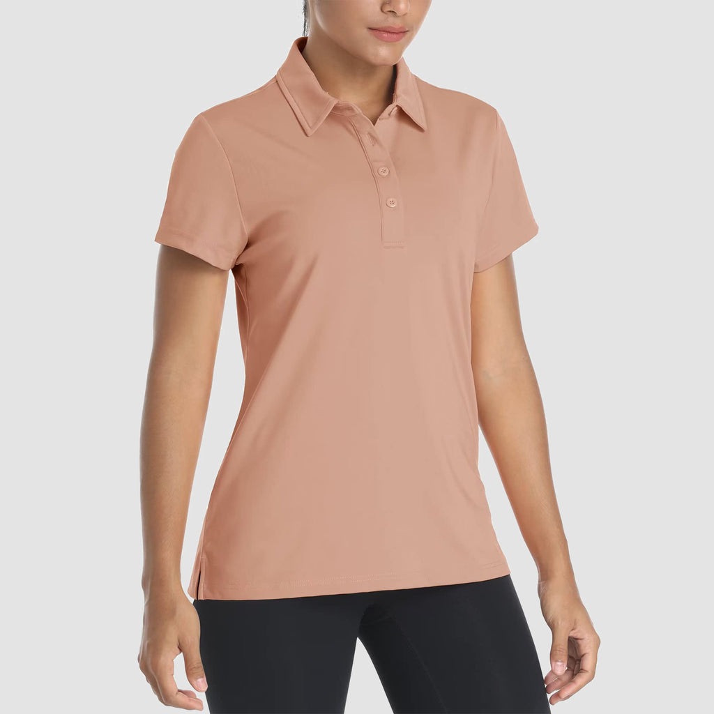 Women's Polo Shirts 4 Buttons Casual T-Shirts Quick Dry Short Sleeve Golf Shirt