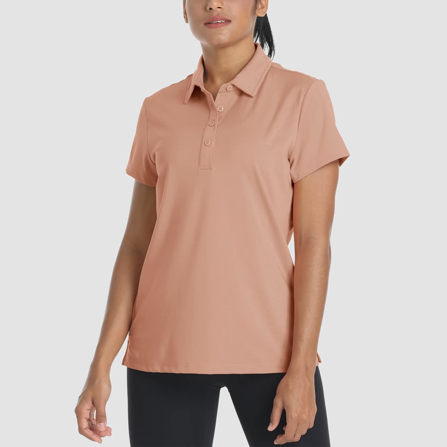 Women's Polo Shirts 4 Buttons Casual T-Shirts Quick Dry Short