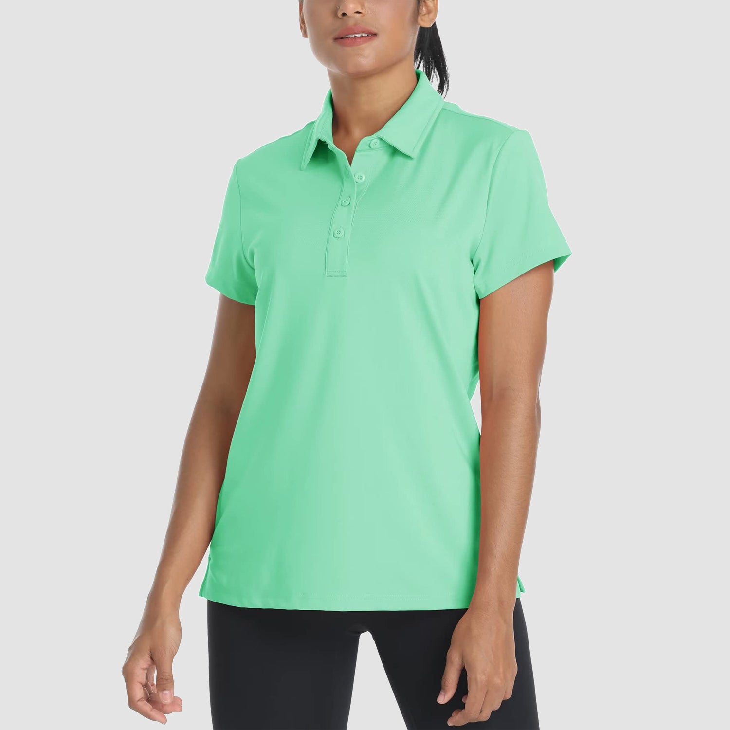 Light green store polo shirt womens