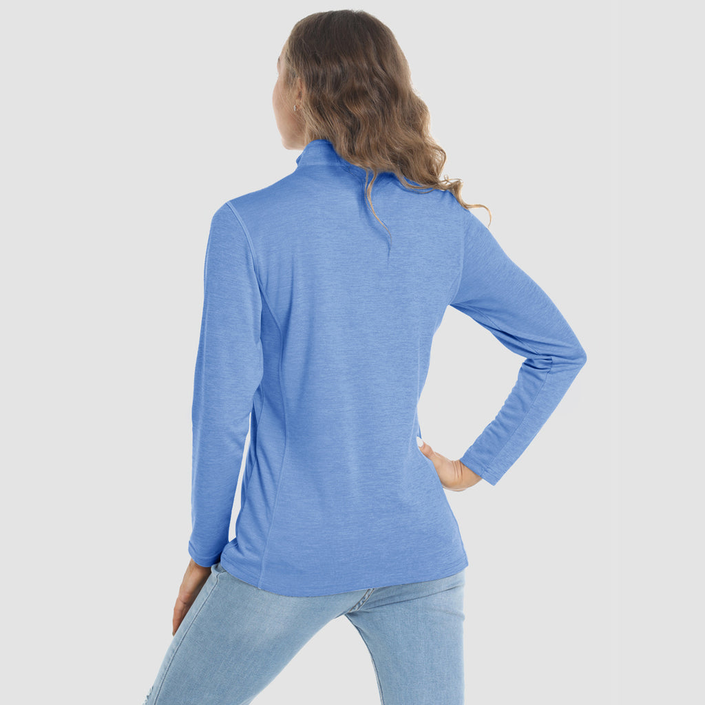 Women's Shirts Long Sleeve 1/4 Zip UPF50+ UV Sun Protection Shirts Quick Dry