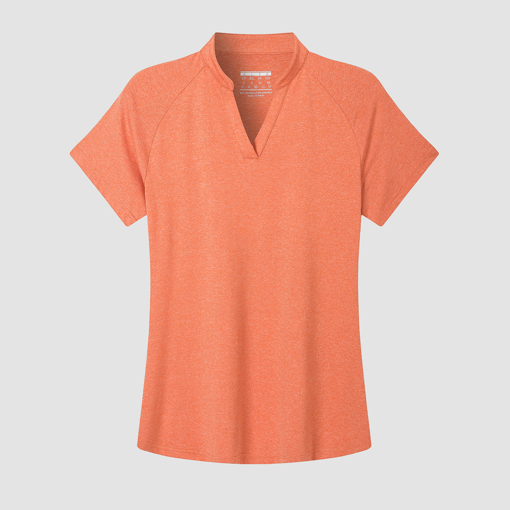 Women's T-Shirt V-Neck Short Sleeve Quick Dry Athletic Tee Shirt